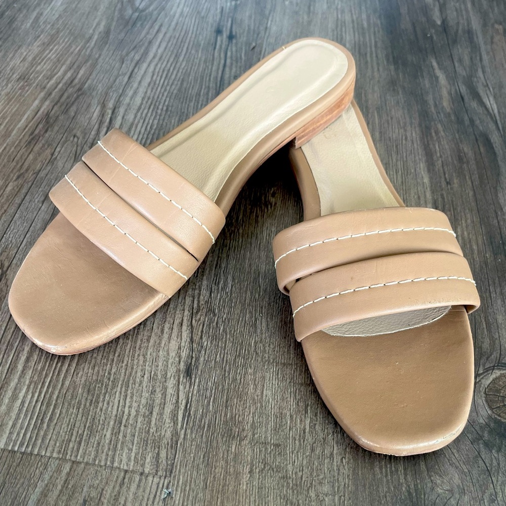KAANAS Maya Chunky Band Sandals, Honey, size 9